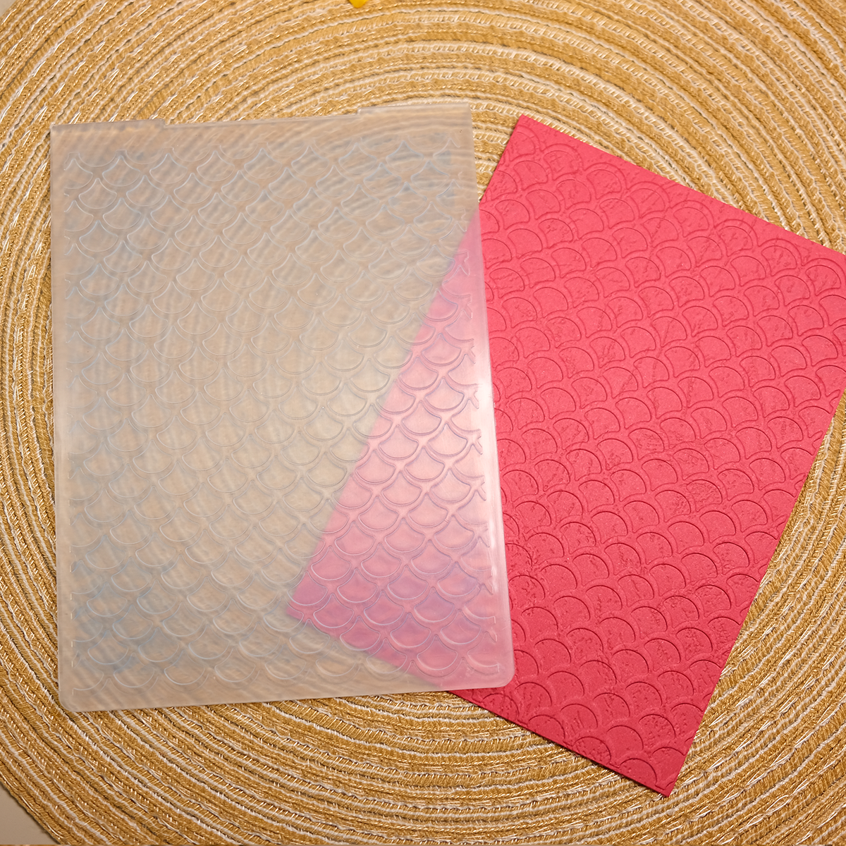 Fan-shaped texture Plastic Embossing Folder