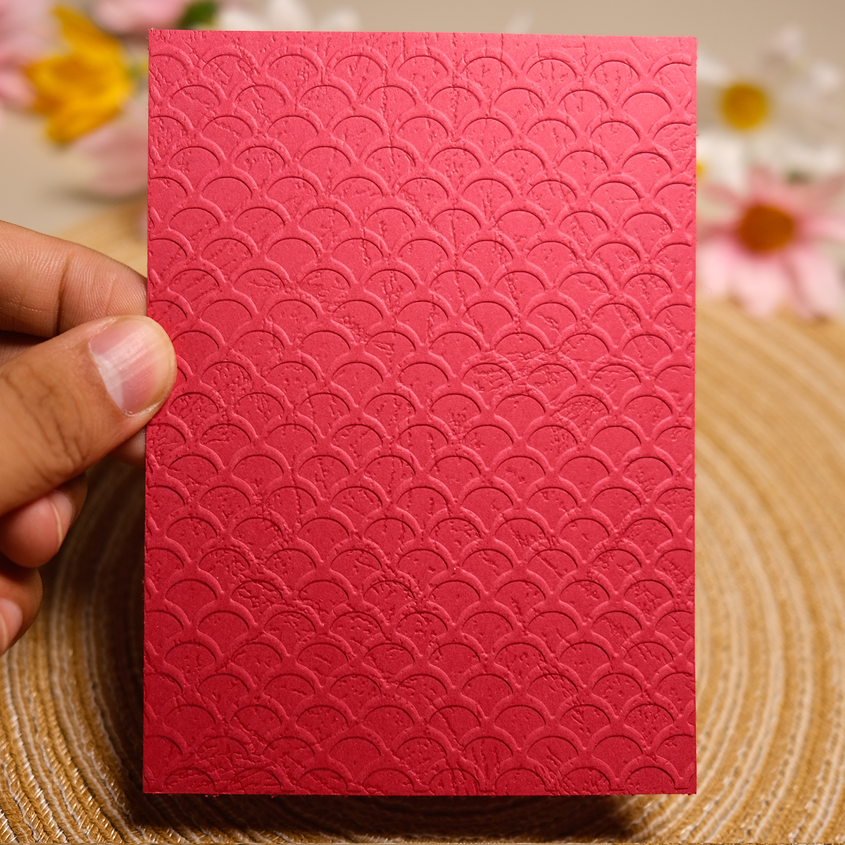 Fan-shaped texture Plastic Embossing Folder