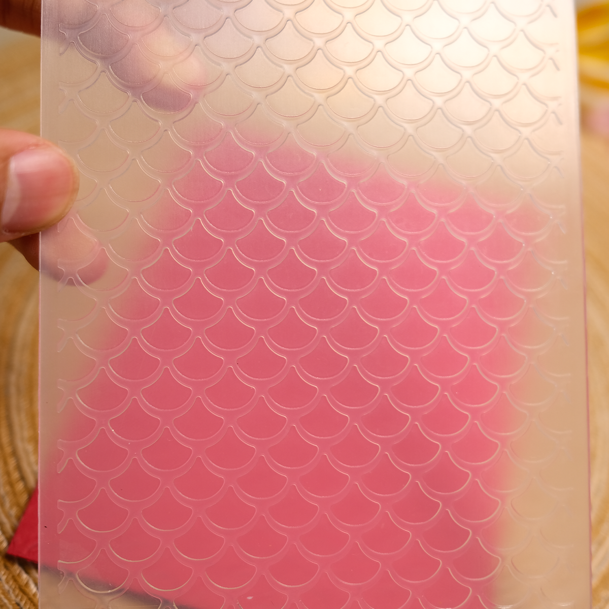 Fan-shaped texture Plastic Embossing Folder