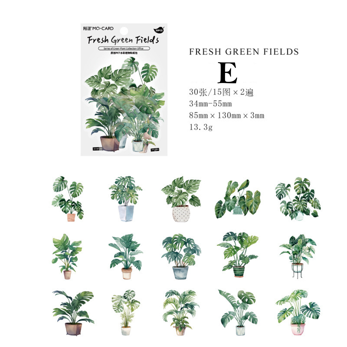  Special Vintage plant watercolor sticker for scrapbook diary