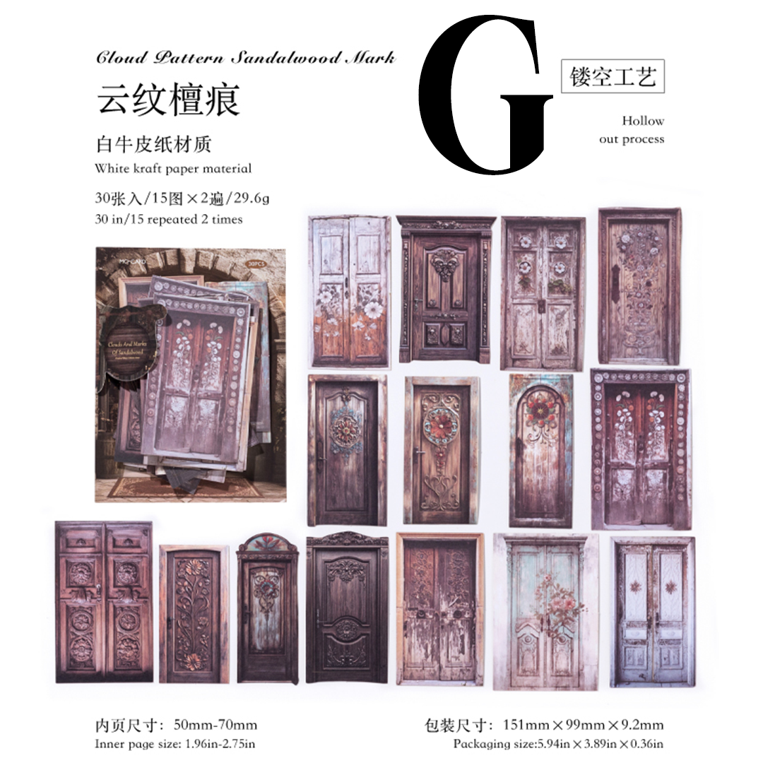 Antique Collection Museum Series Hard cardboard Sticker