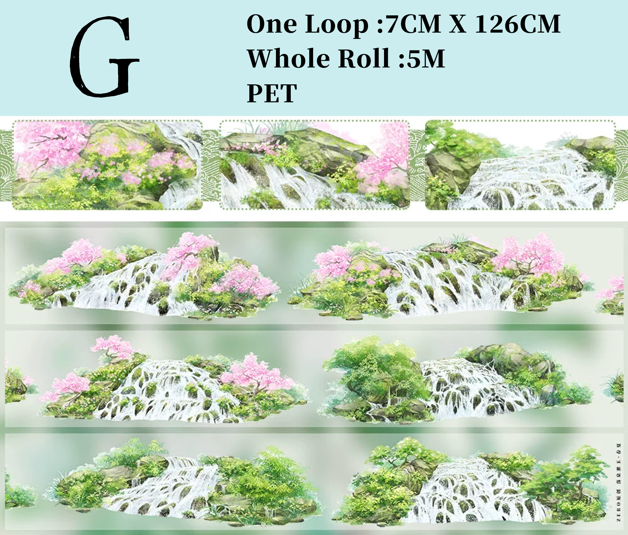 【ZERO】Forest Steppe Landscaping Tape(40 Styles)(Whole Roll Tape)