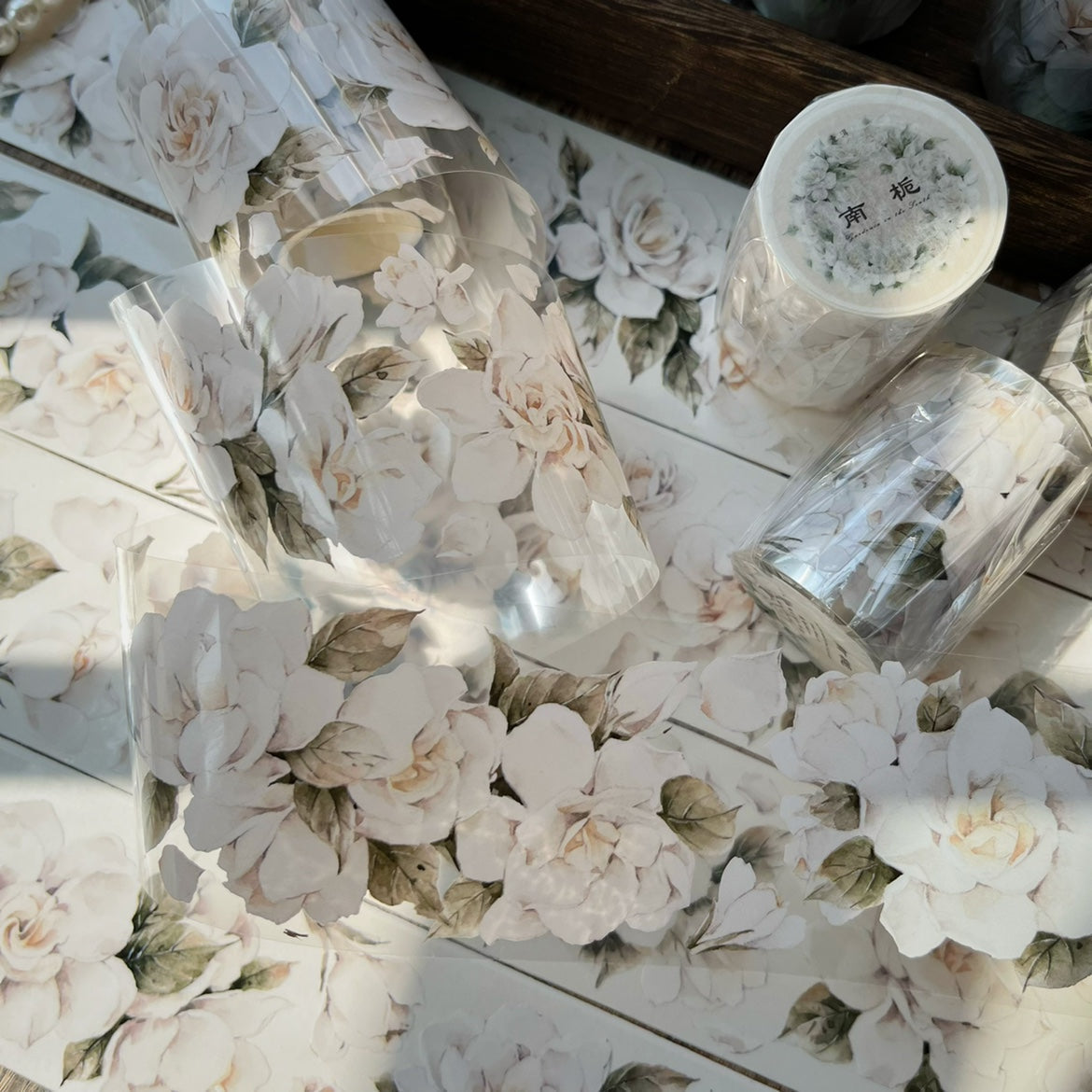 Vintage Gardenia Washi/PET Tape (5.5cm*100cm)