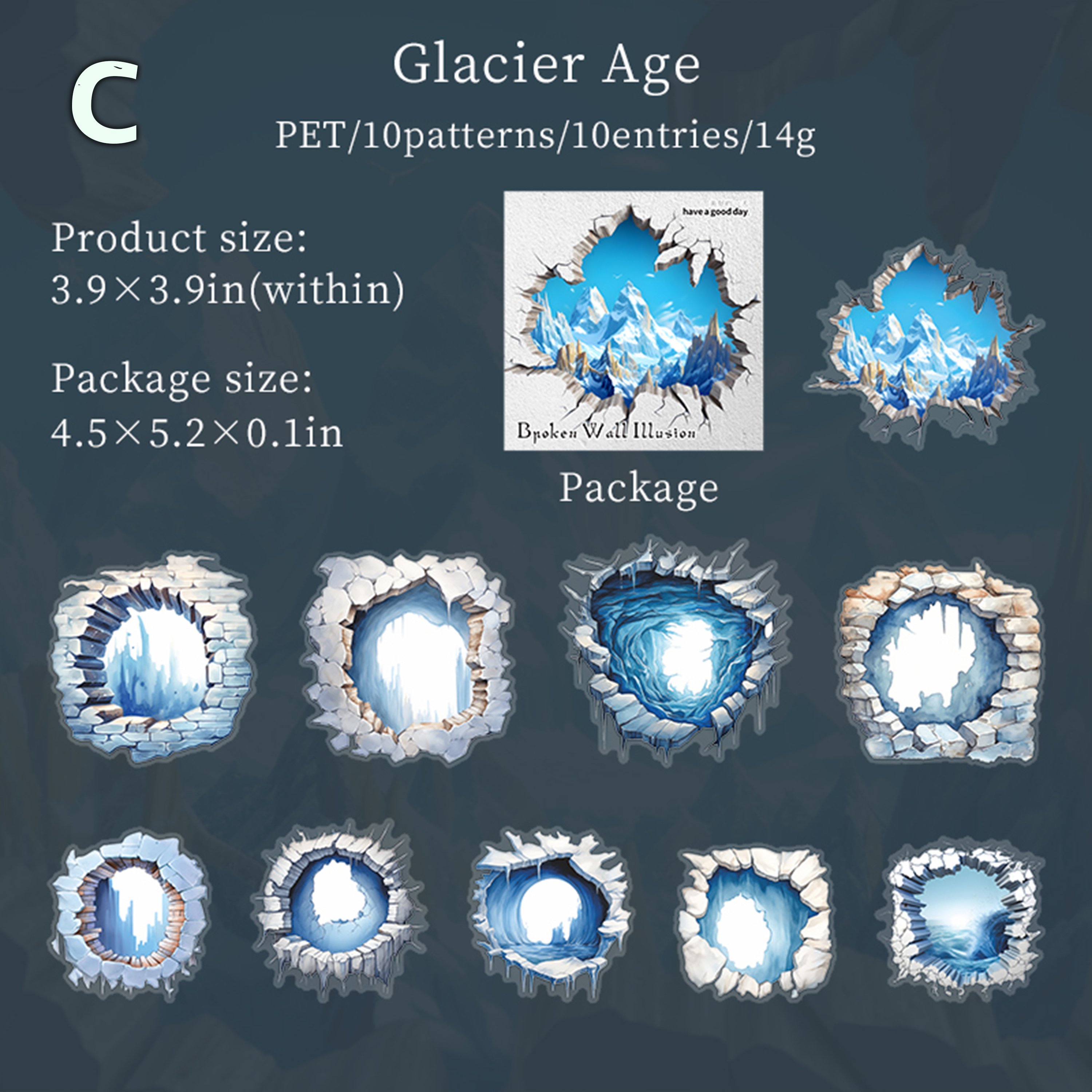 Broken Wall Fantasy PET Sticker