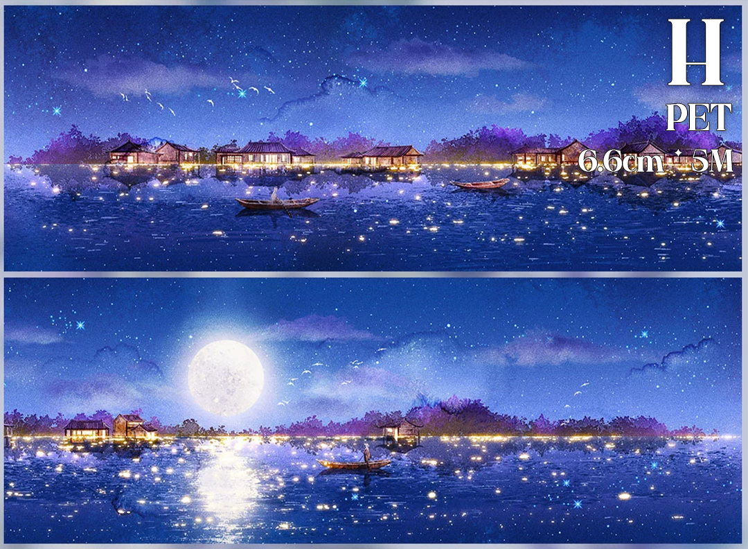 【ZERO】About Night Landscaping Tape(34 Styles)(Whole Roll Tape)