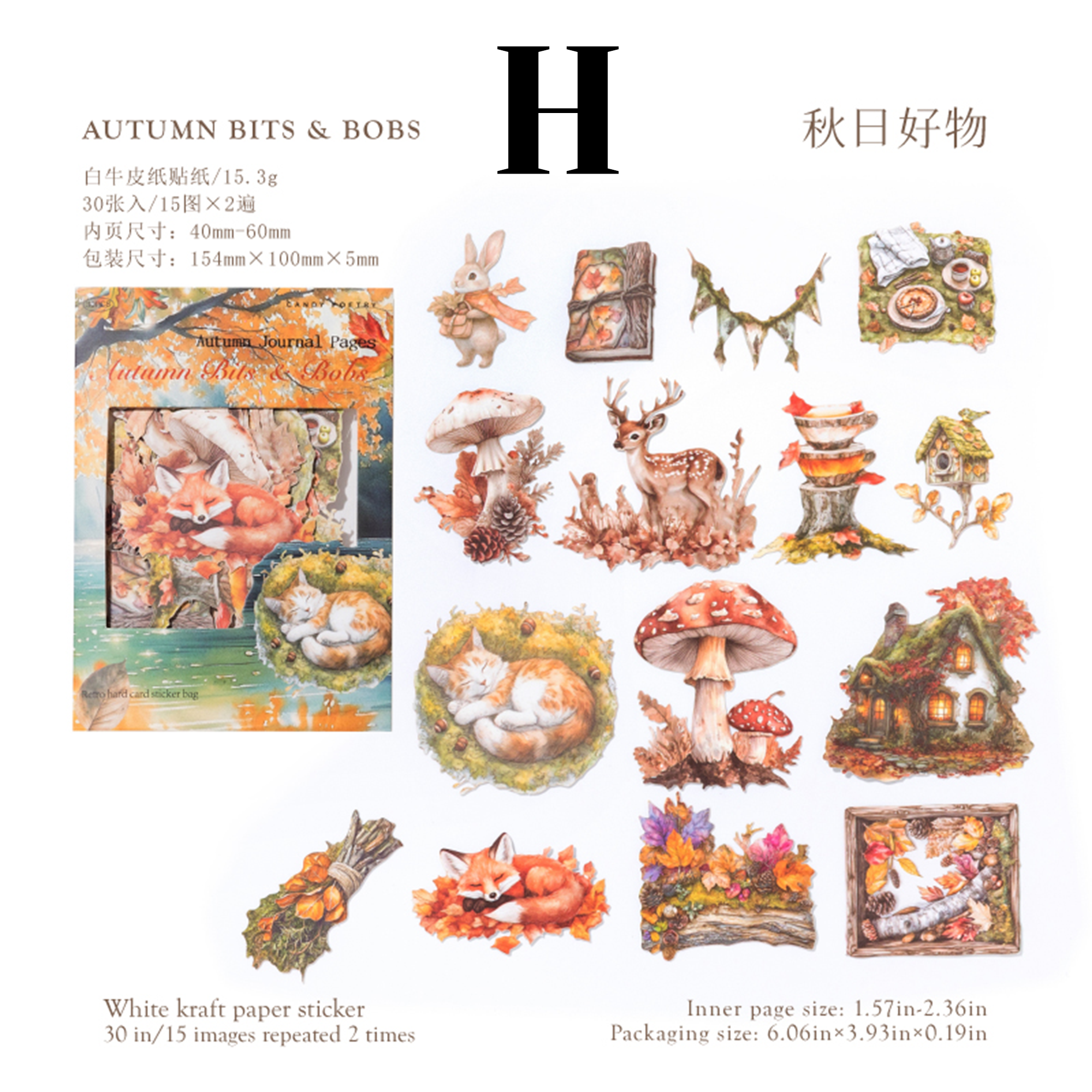 Autumn Notes Series PET Sticker