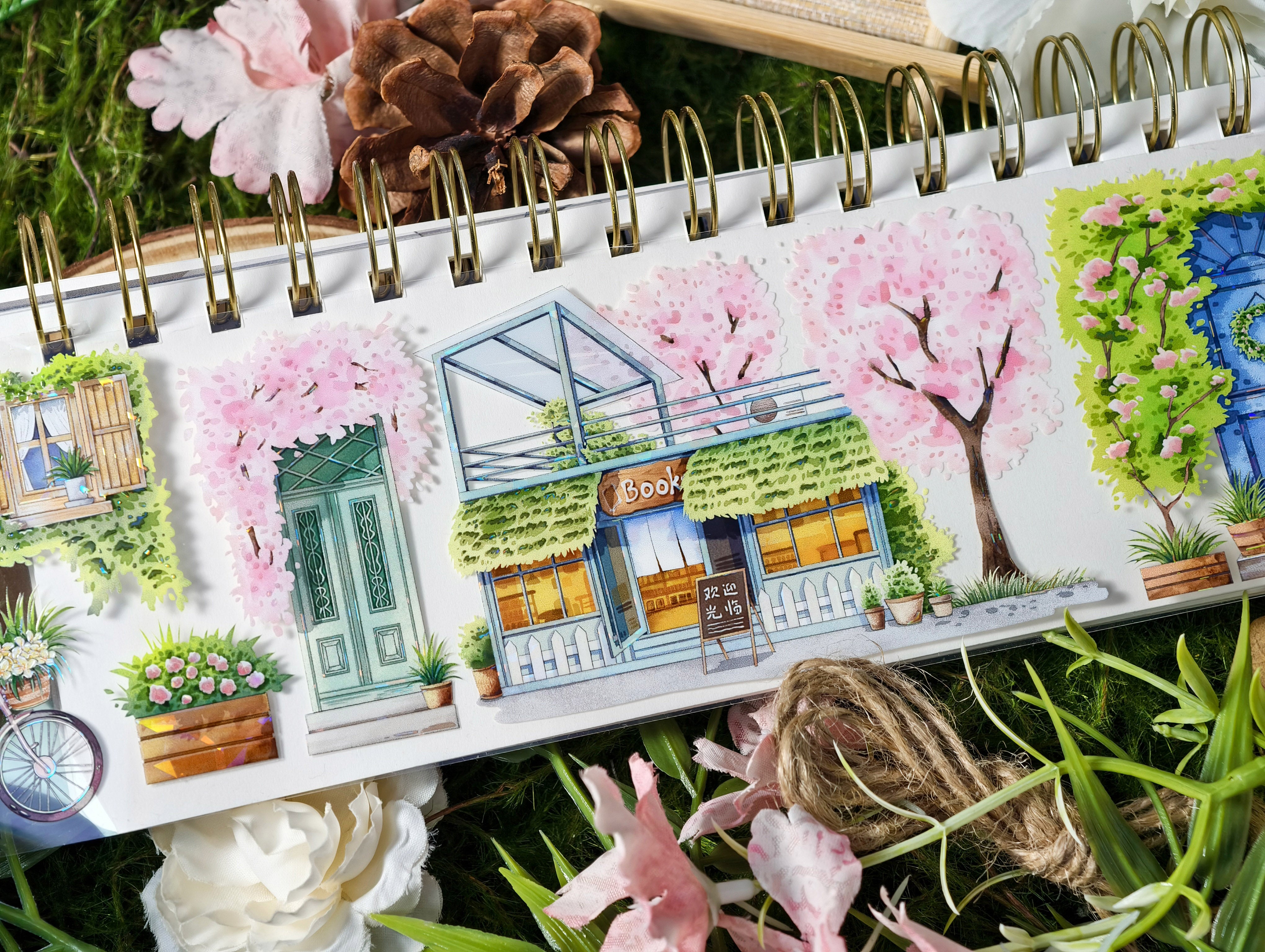 【BOBOYU】Falling Petals Corridor Landscaping Tape