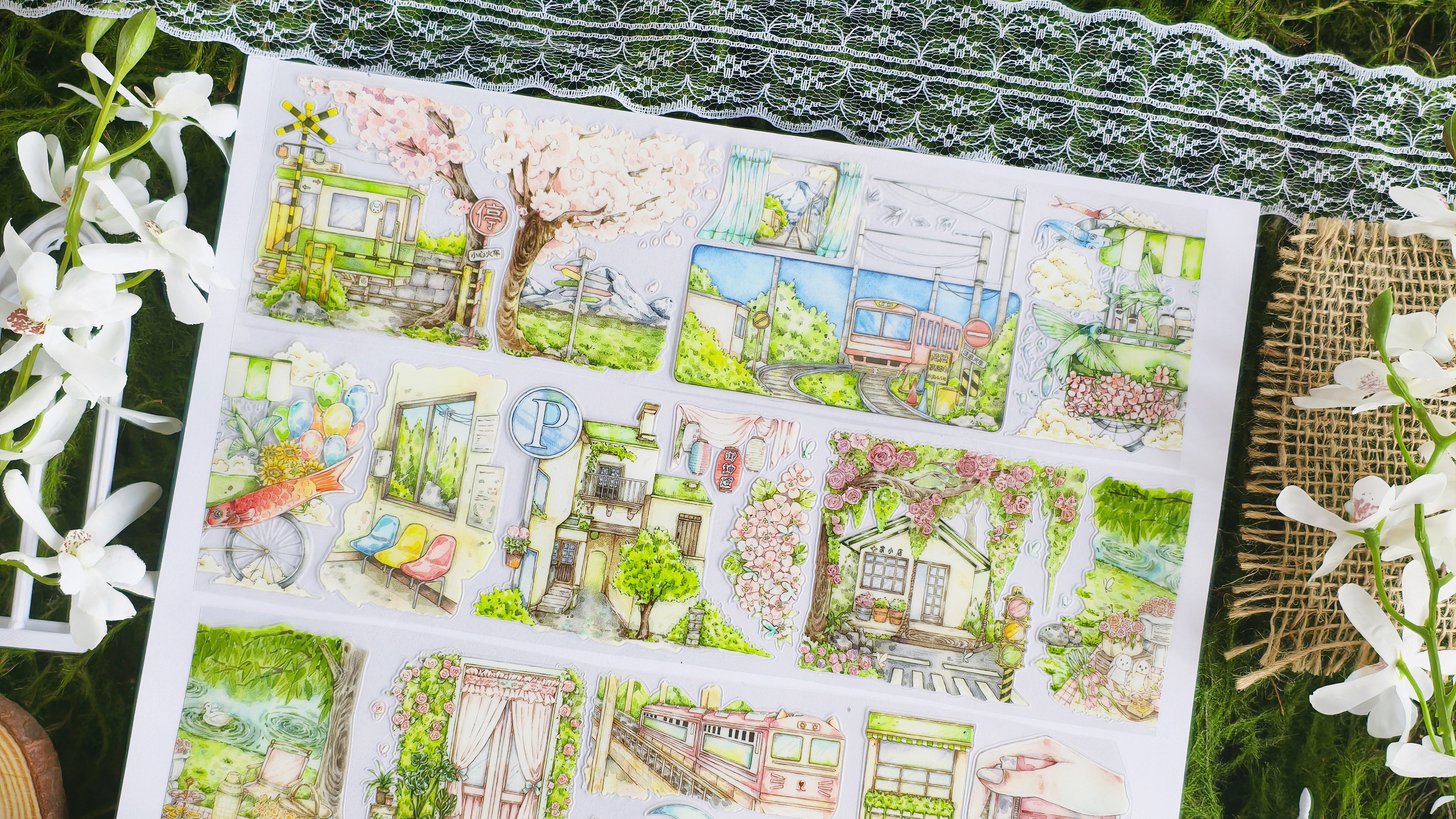 【BOBOYU】Spring Meadow's Fragrance Landscaping Tape