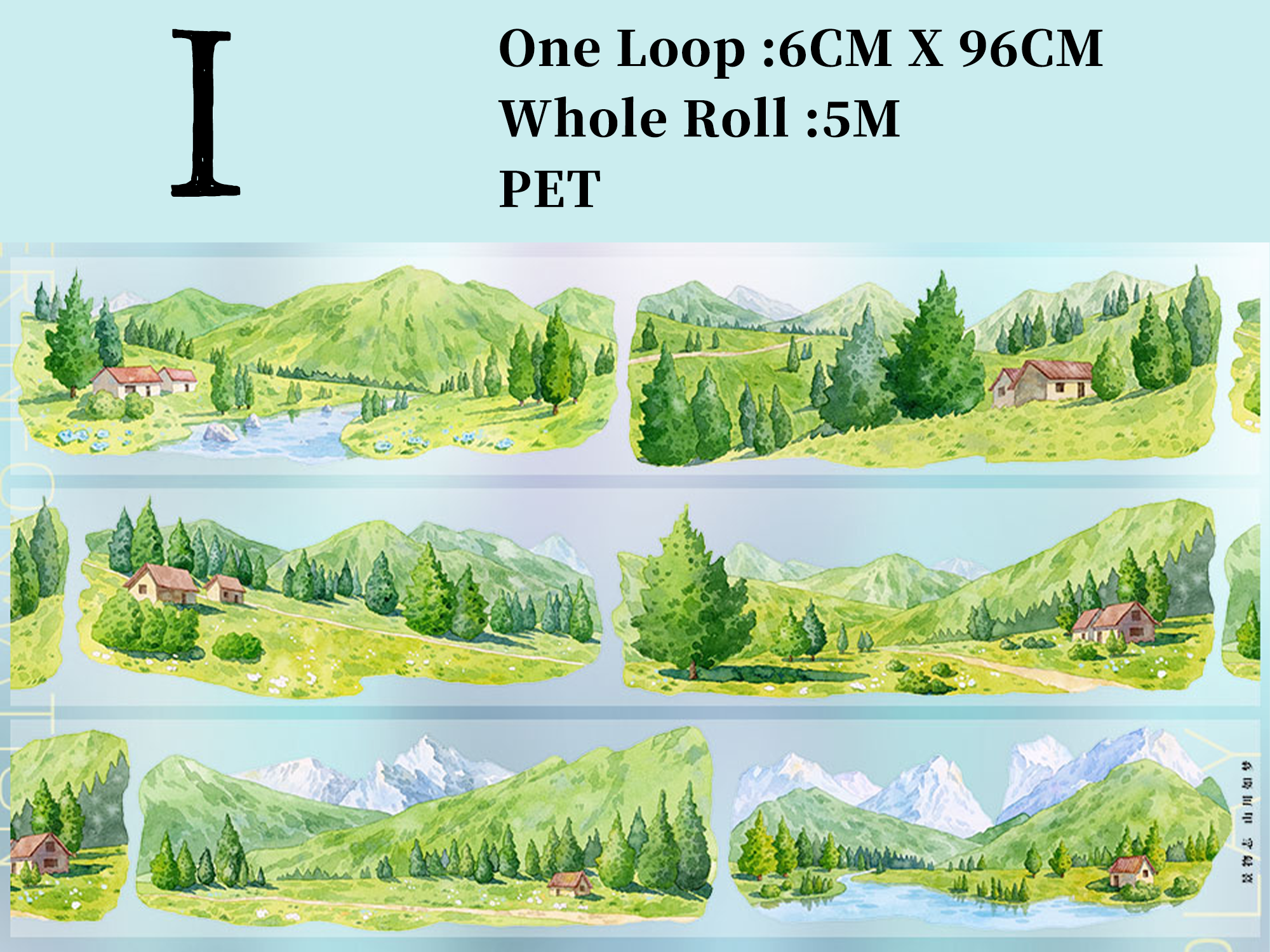 【ZERO】Forest Steppe Landscaping Tape(40 Styles)(Whole Roll Tape)