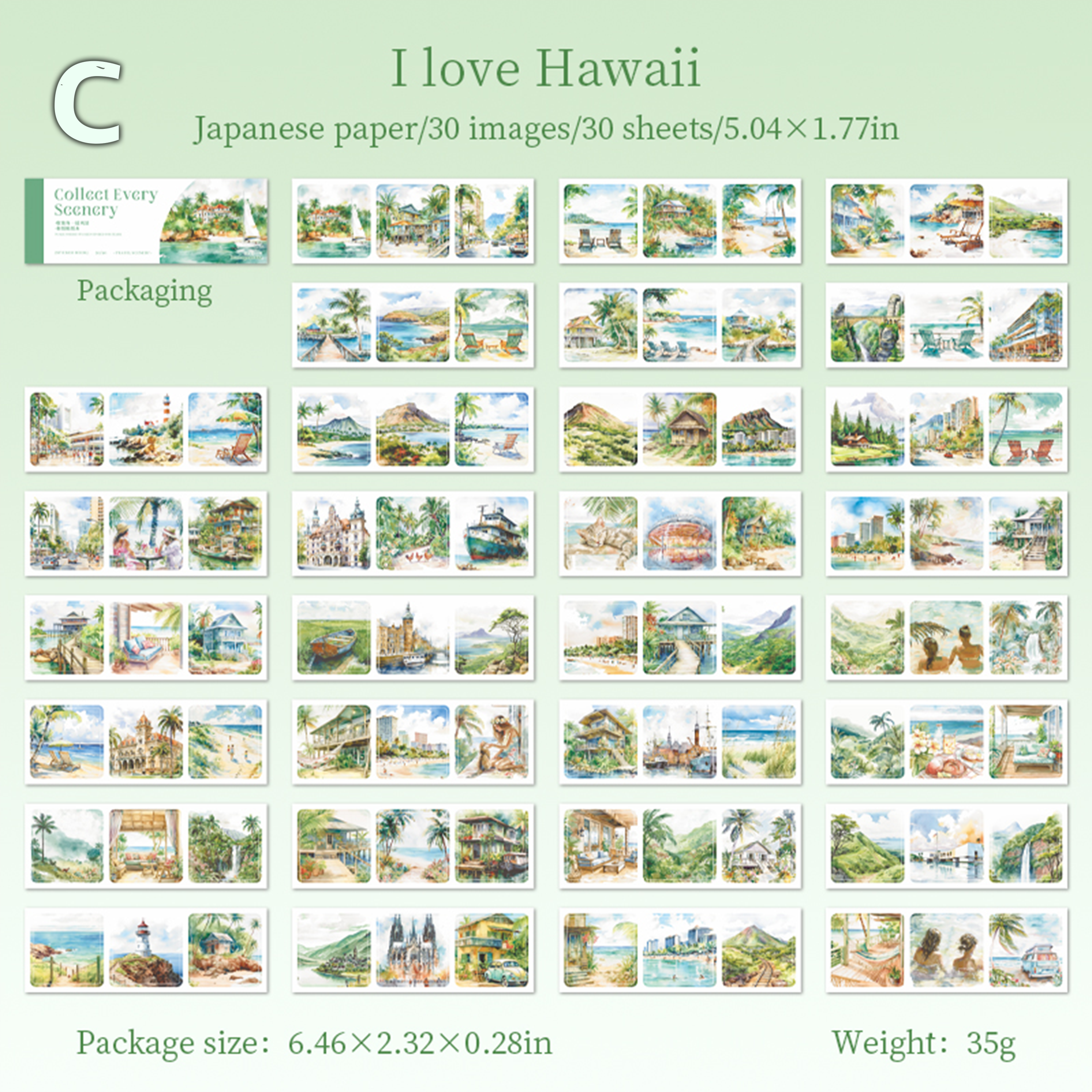 Collect Every Scenery Washi Sticker Book