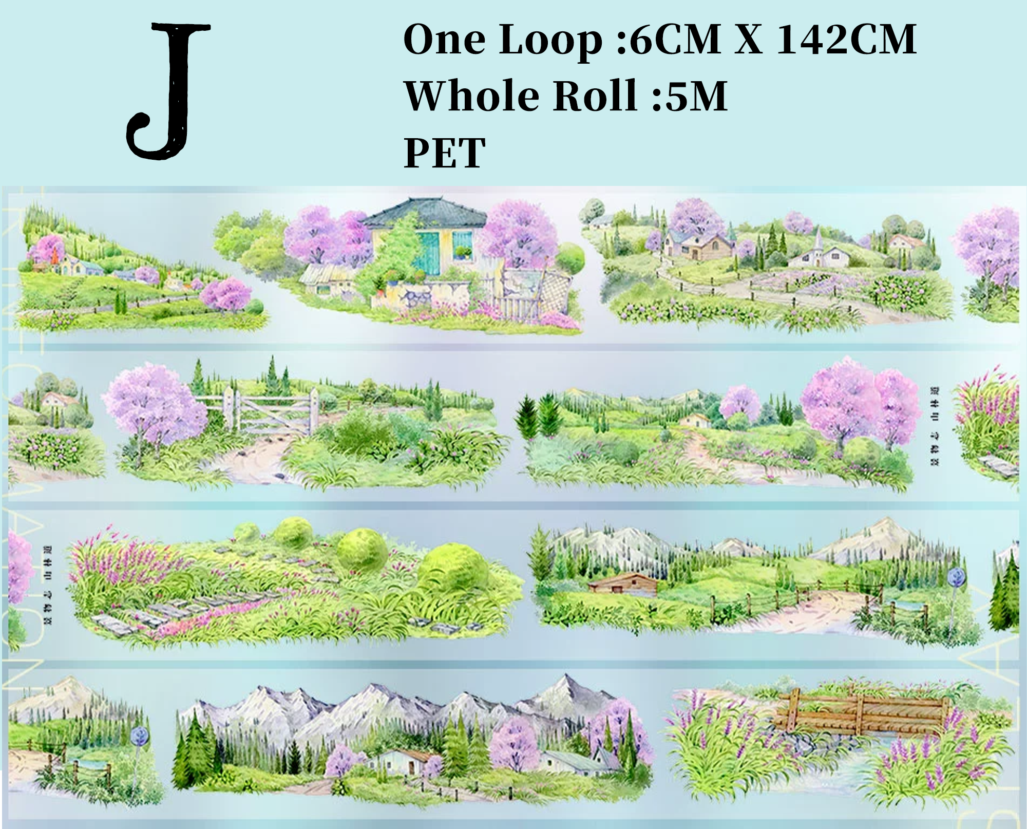 【ZERO】Forest Steppe Landscaping Tape(40 Styles)(Whole Roll Tape)