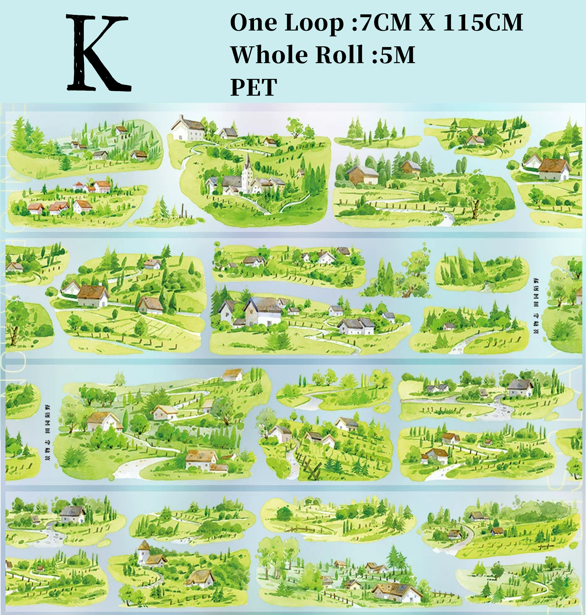 【ZERO】Forest Steppe Landscaping Tape(40 Styles)(Whole Roll Tape)