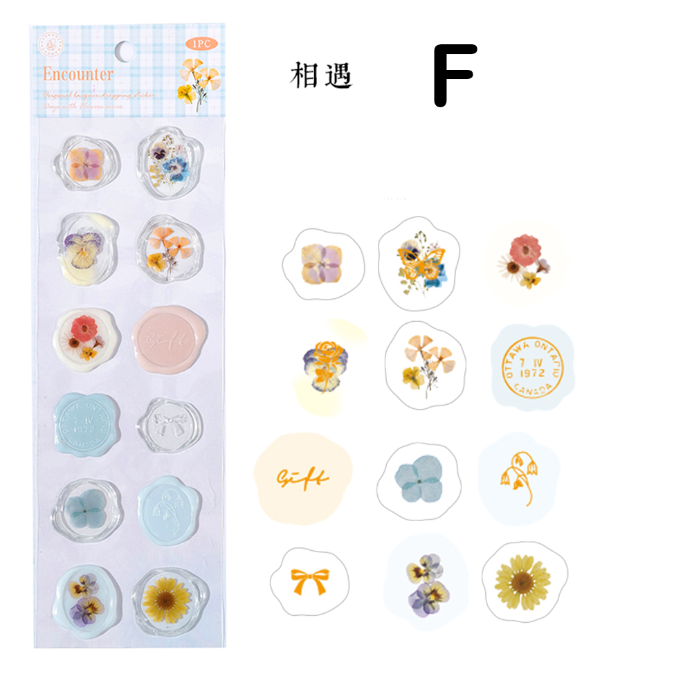 Flower Wax Seal Stickers