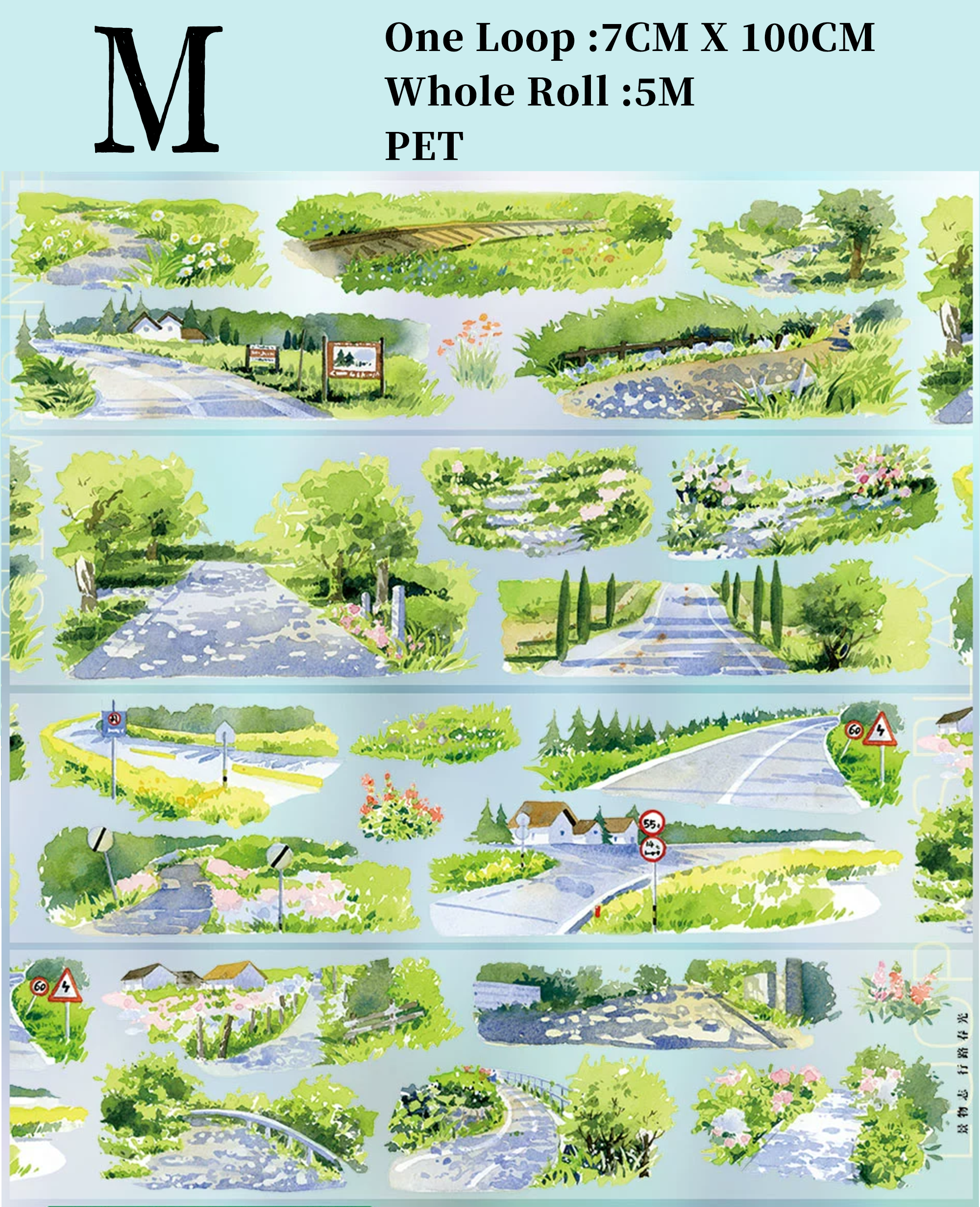 【ZERO】Forest Steppe Landscaping Tape(40 Styles)(Whole Roll Tape)