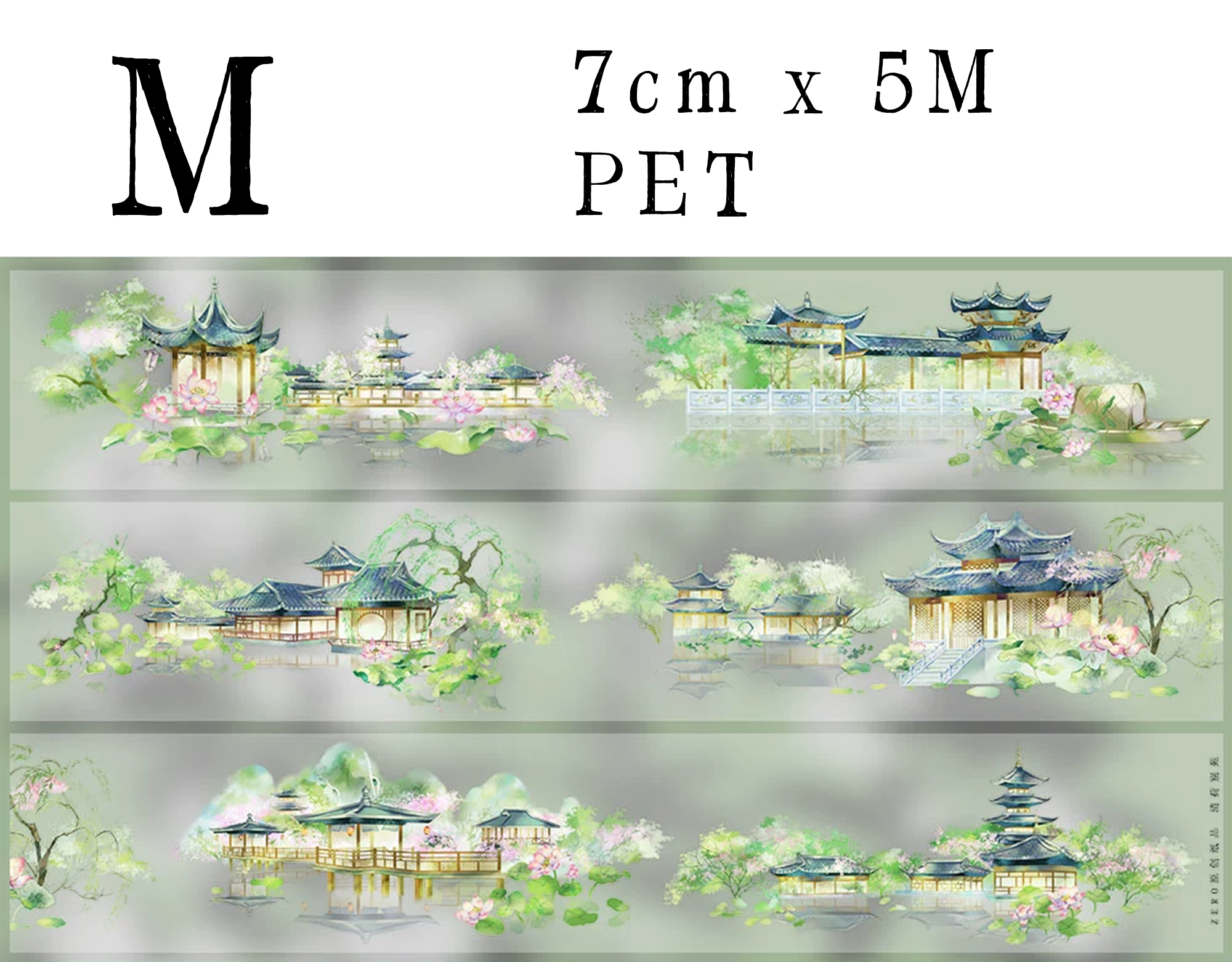 【ZERO】Ancient Chinese Figures & Construction Tape(42 Styles)(Whole Roll Tape)