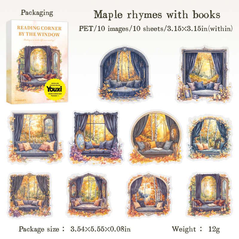 Reading Corner by the Window PET Sticker