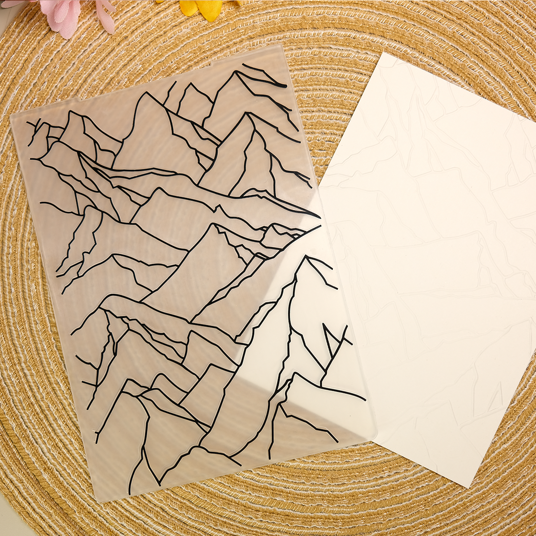 Mountain Texture Plastic Embossing Folder