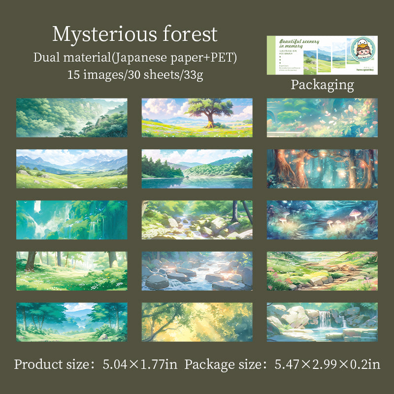 Beautiful Scenery in Memory Sticker Book