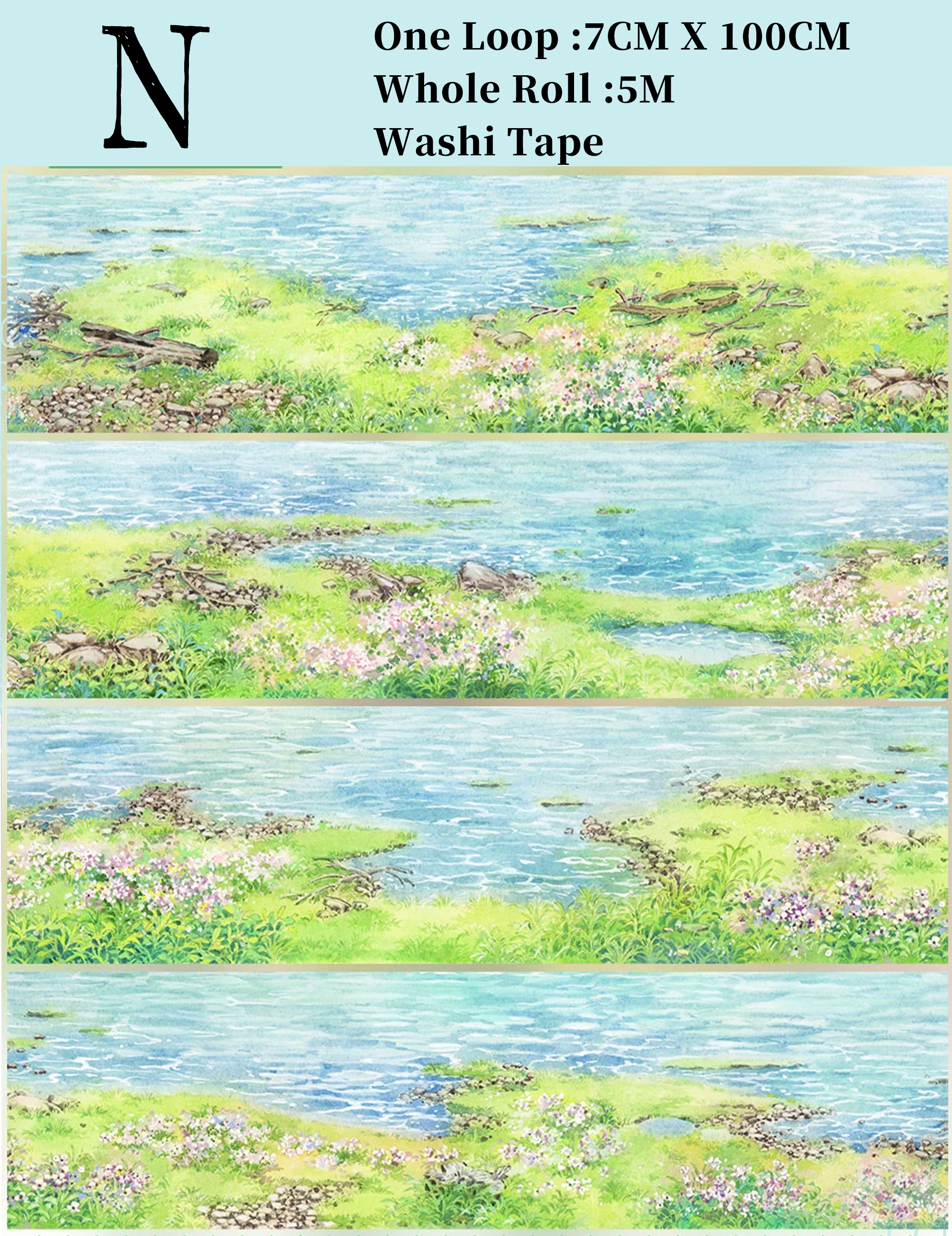 【ZERO】Forest Steppe Landscaping Tape(40 Styles)(Whole Roll Tape)