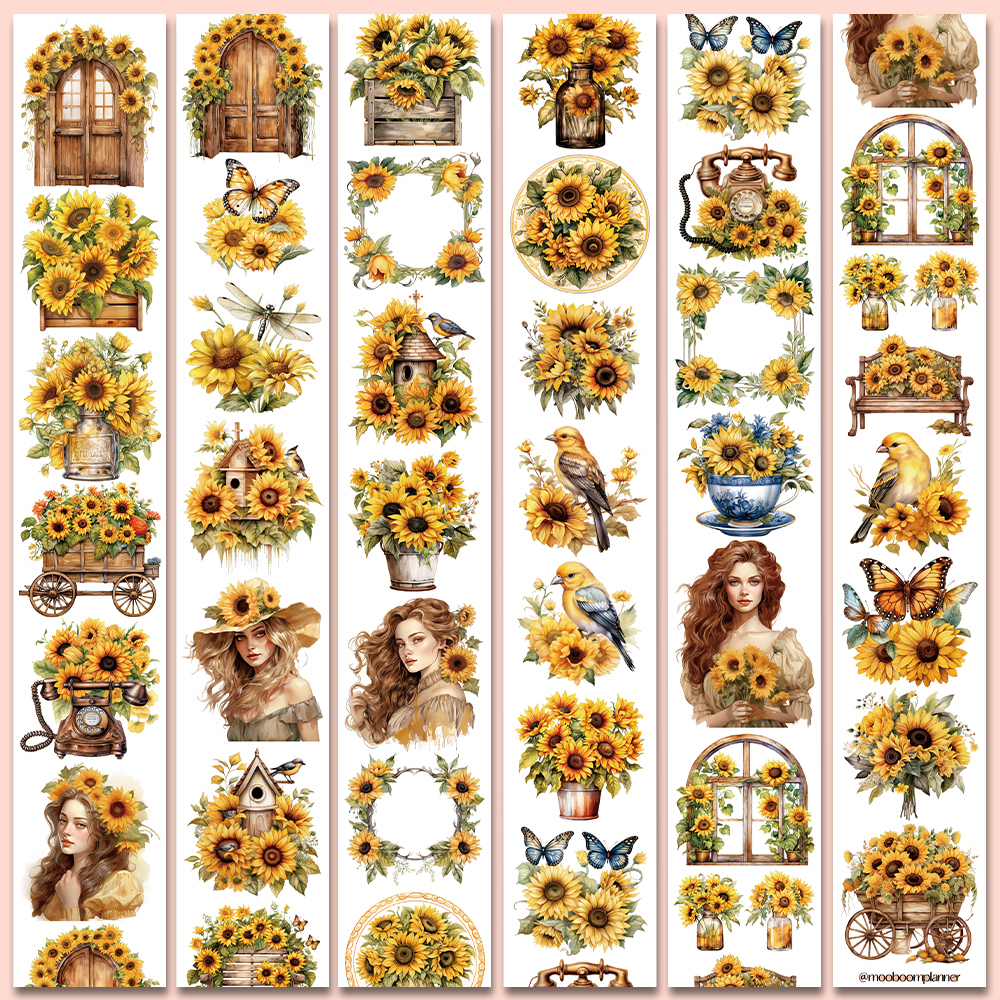 Love Sunflower PET Tape| No.11 | MOOBOOM Design