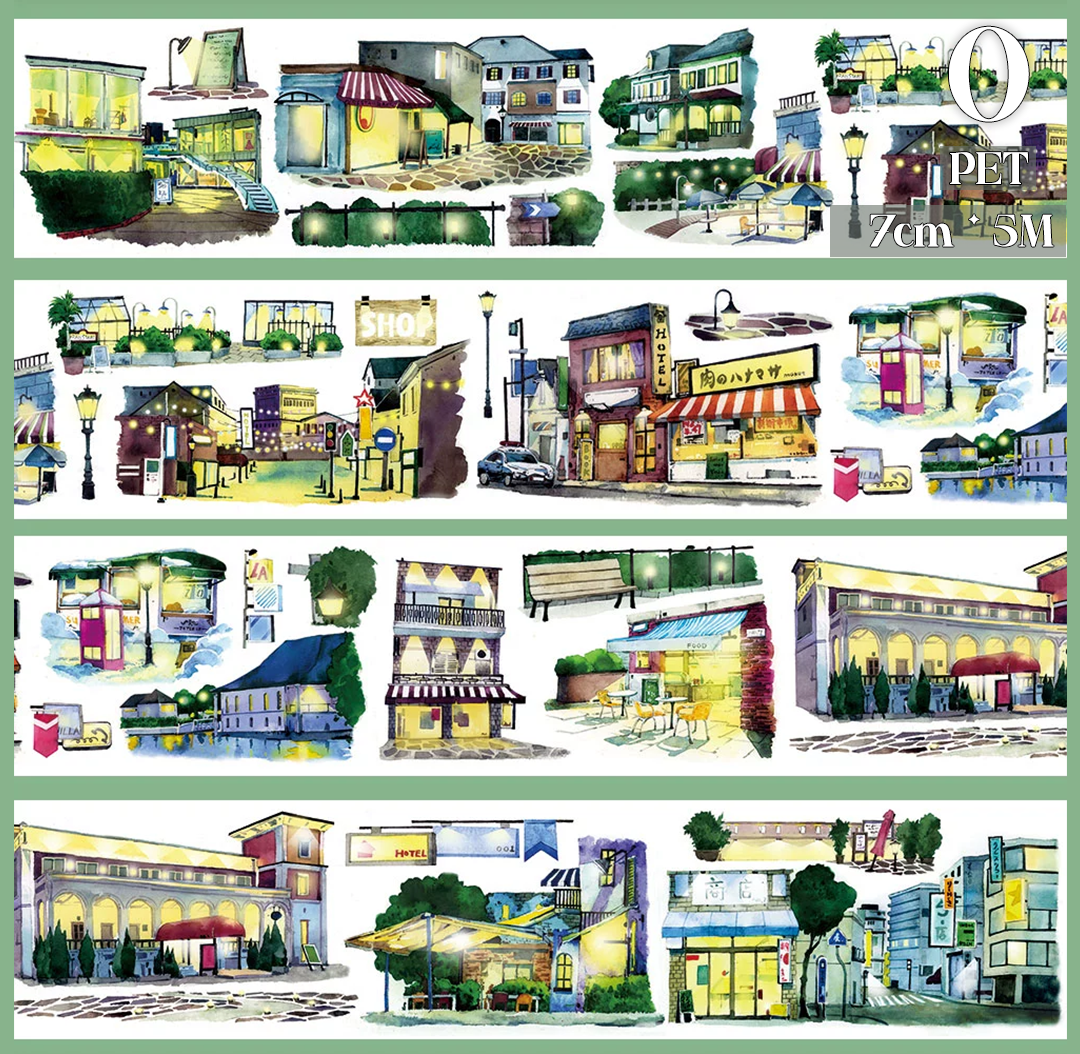 【ZERO】About Night Landscaping Tape(34 Styles)(Whole Roll Tape)