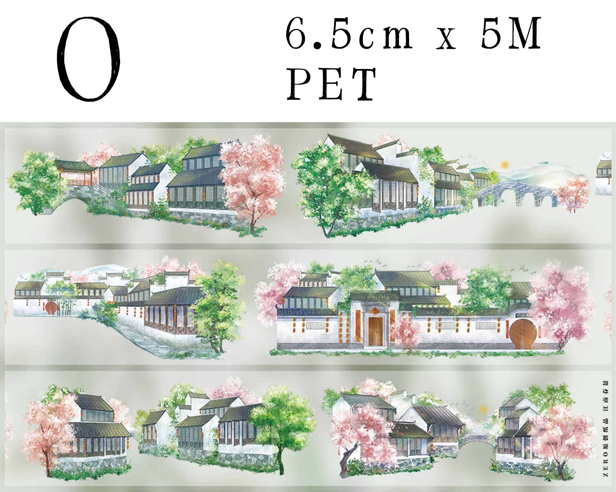 【ZERO】Ancient Chinese Figures & Construction Tape(42 Styles)(Whole Roll Tape)