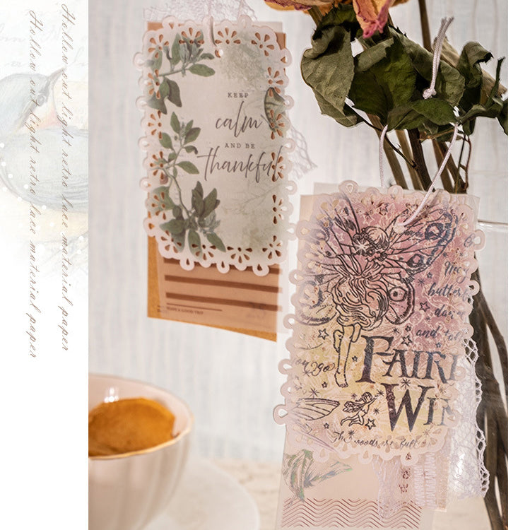 Light Vintage Lace Hollow Paper 20pcs