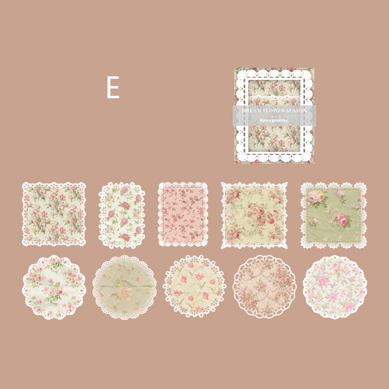 Light Vintage Lace Hollow Paper 20pcs