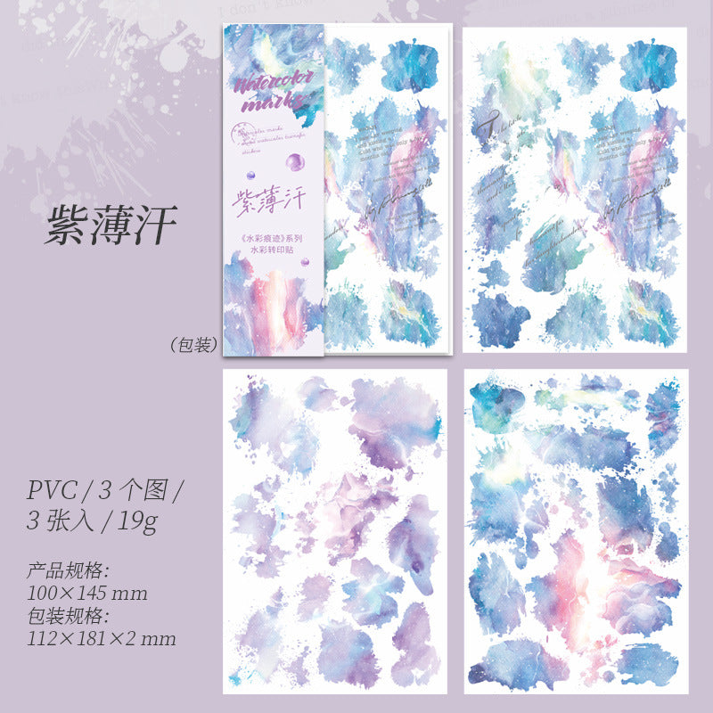 Watercolor Texture Transfer Sticker