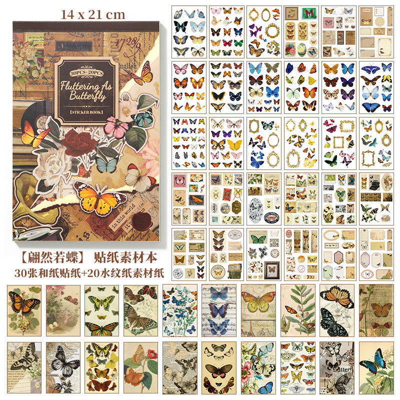 Fluttering As Butterfly Sticker Book