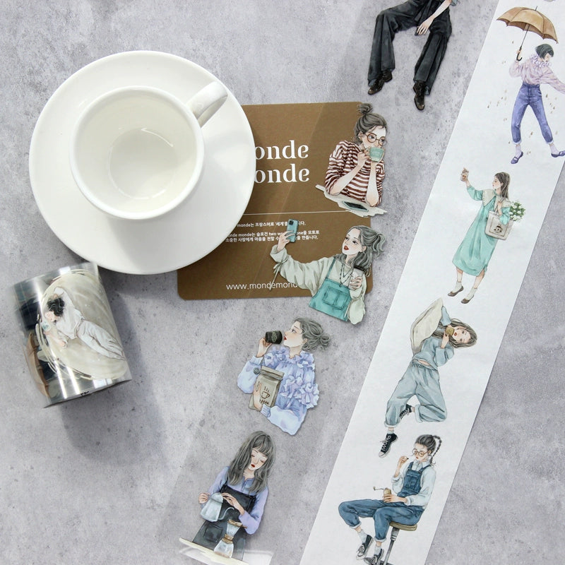 【MOOD】Leisure Moment Character PET Tape