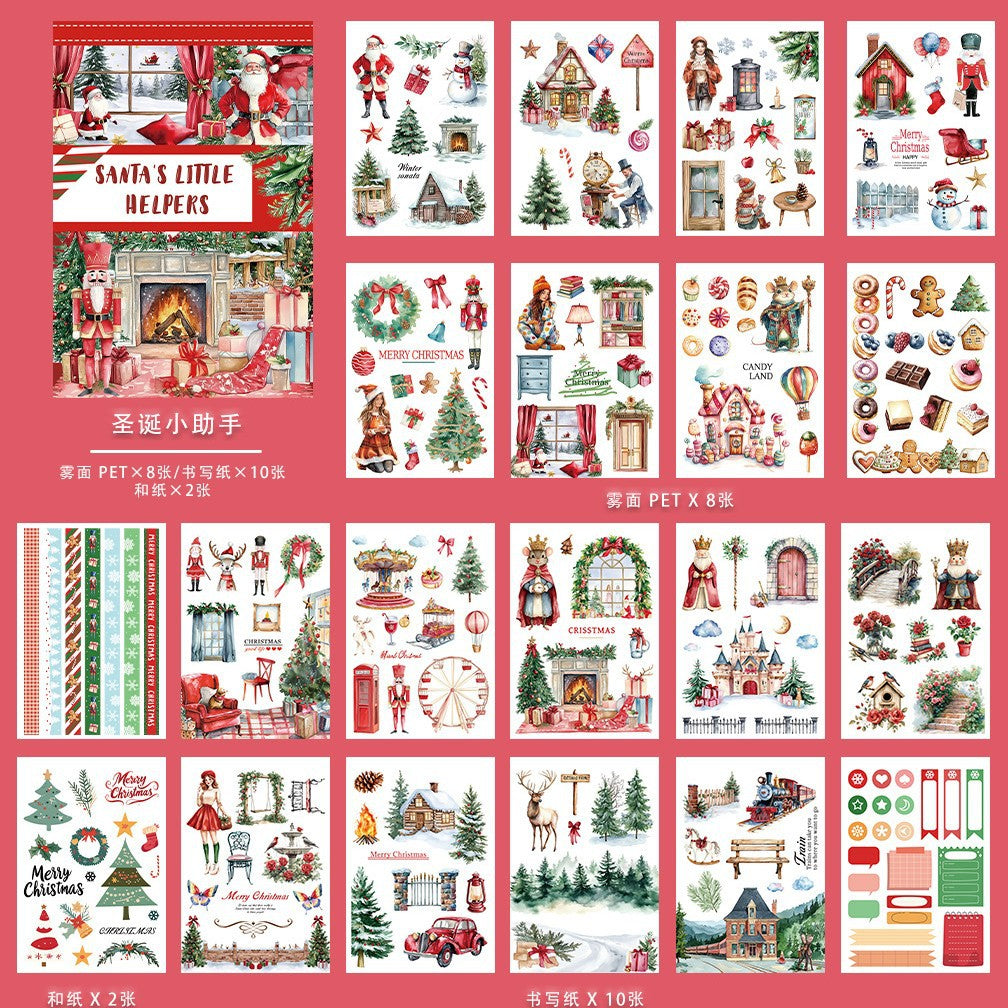 Christmas Theme Vintage Sticker Book