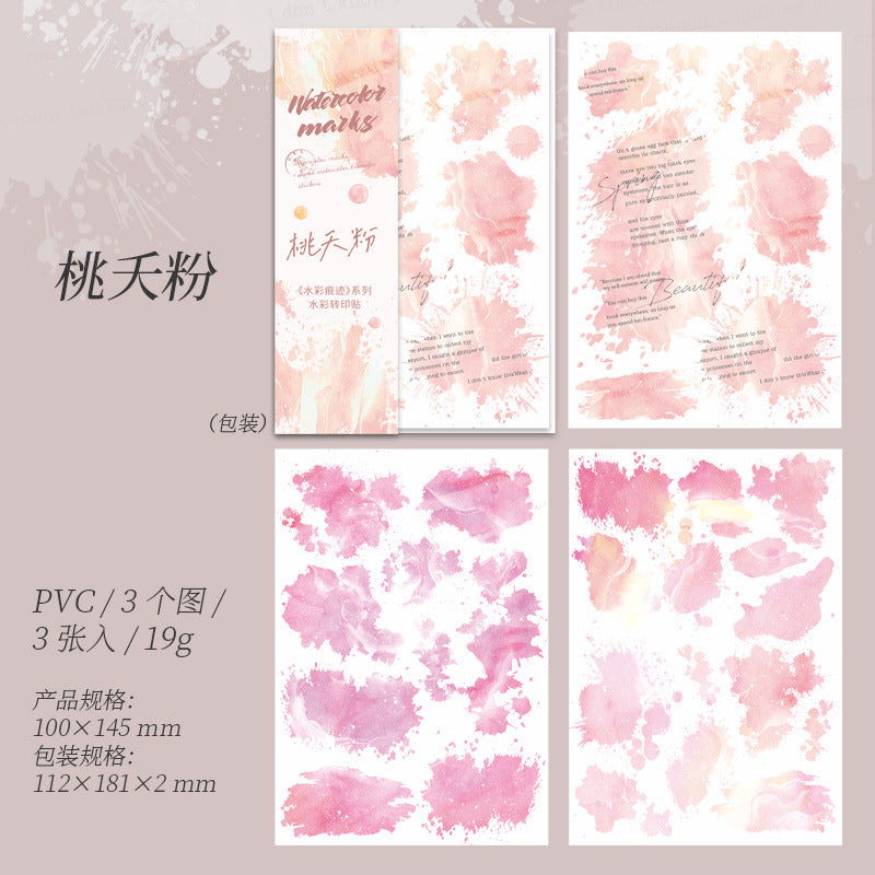 Watercolor Texture Transfer Sticker