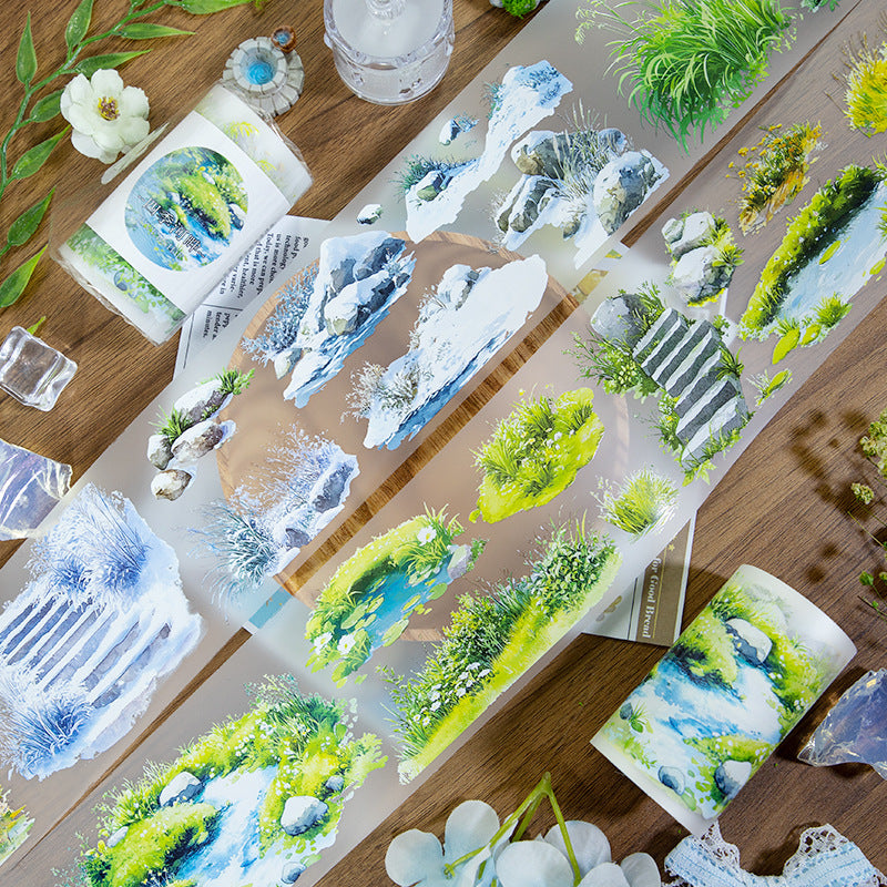 Grassy Stone Steps Landscaping Tape