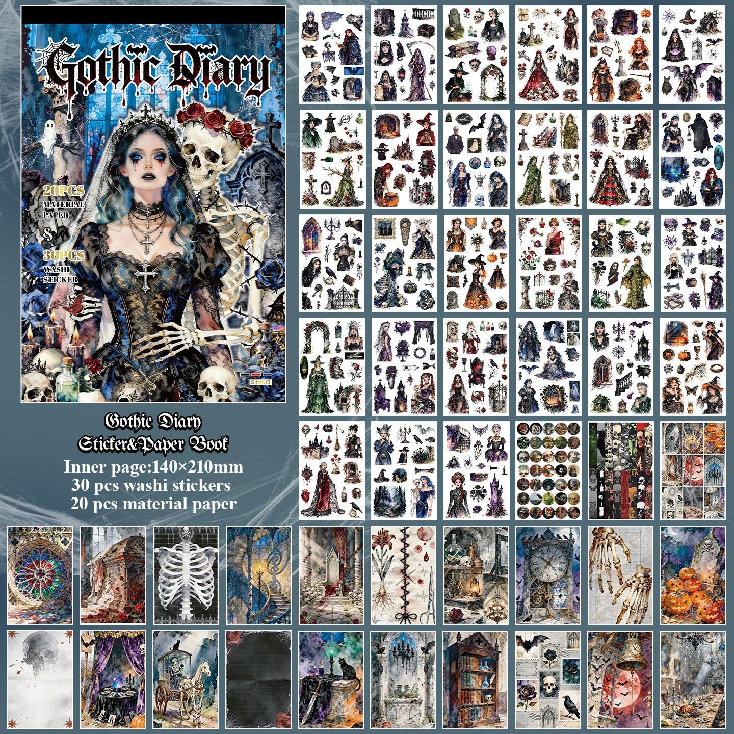 Gothic Diary Sticker Book