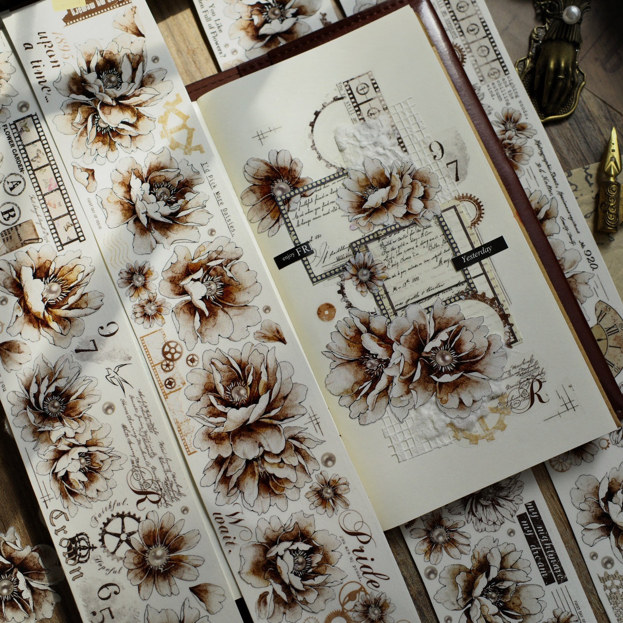 Old Time Retro Big Flower Tape (6cm*200cm)