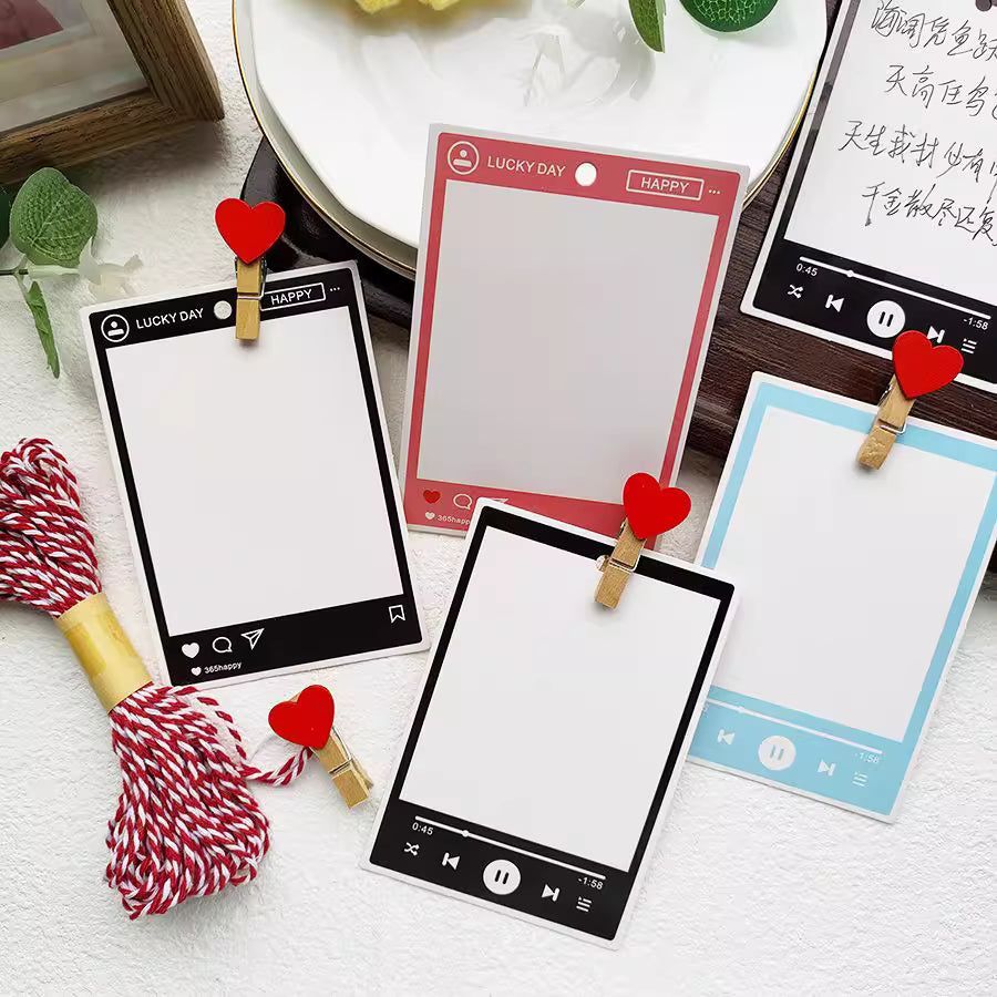 Music App Border Blank Background Cards