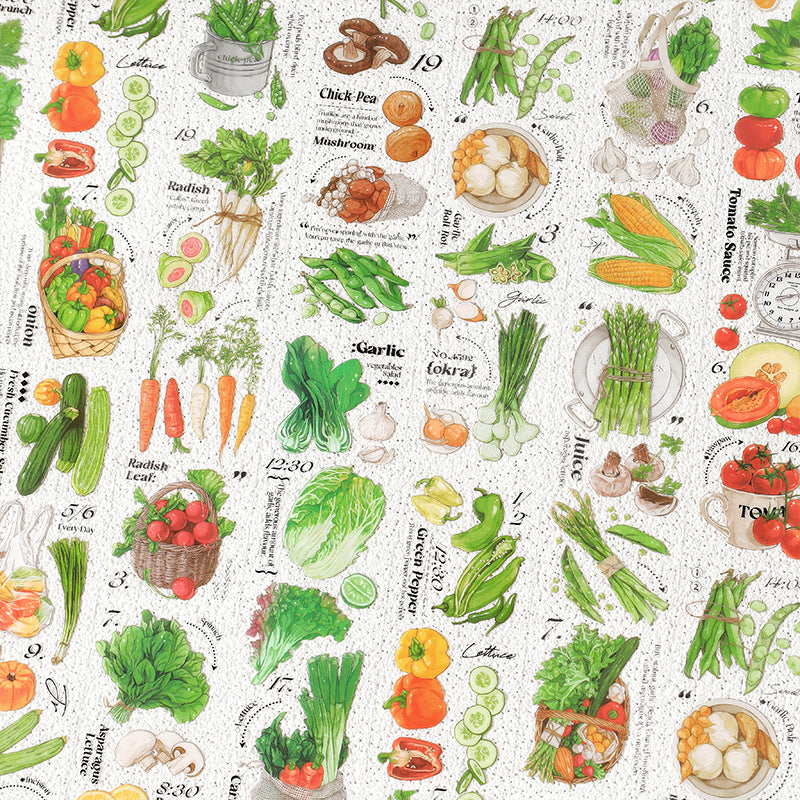 Vegetable and Fruit Scrapbook Journal PET Tape Sticker