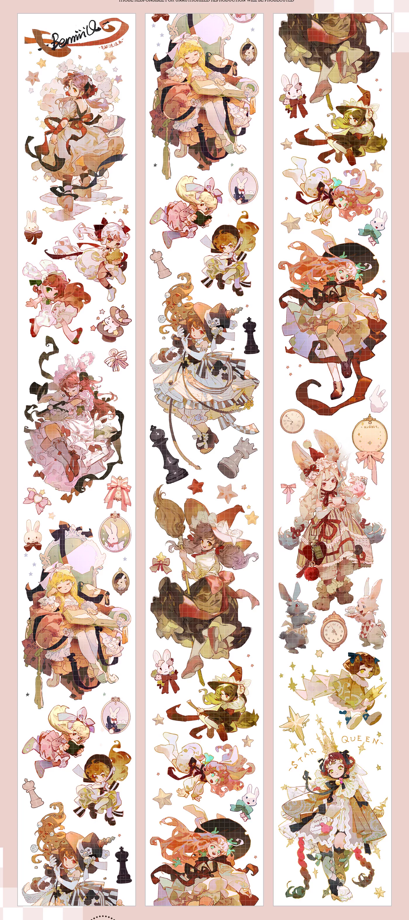 【INSEASON】Flowing Skirt Character PET Tape for journaling and scrapbooking