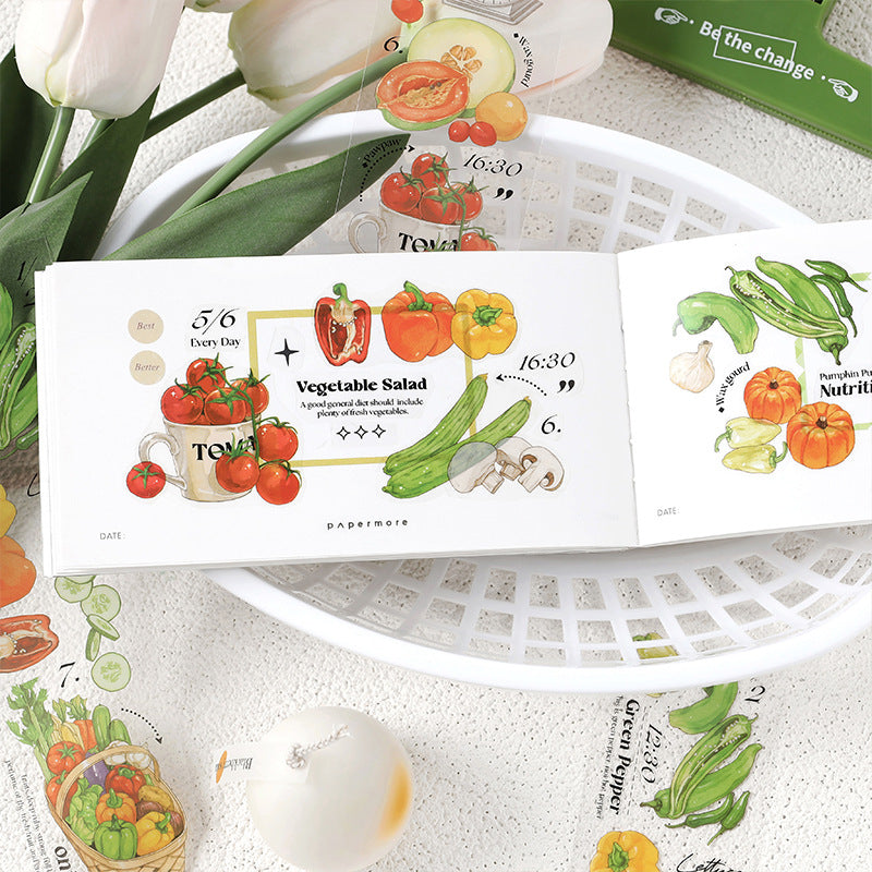 Vegetable and Fruit Scrapbook Journal PET Tape Sticker