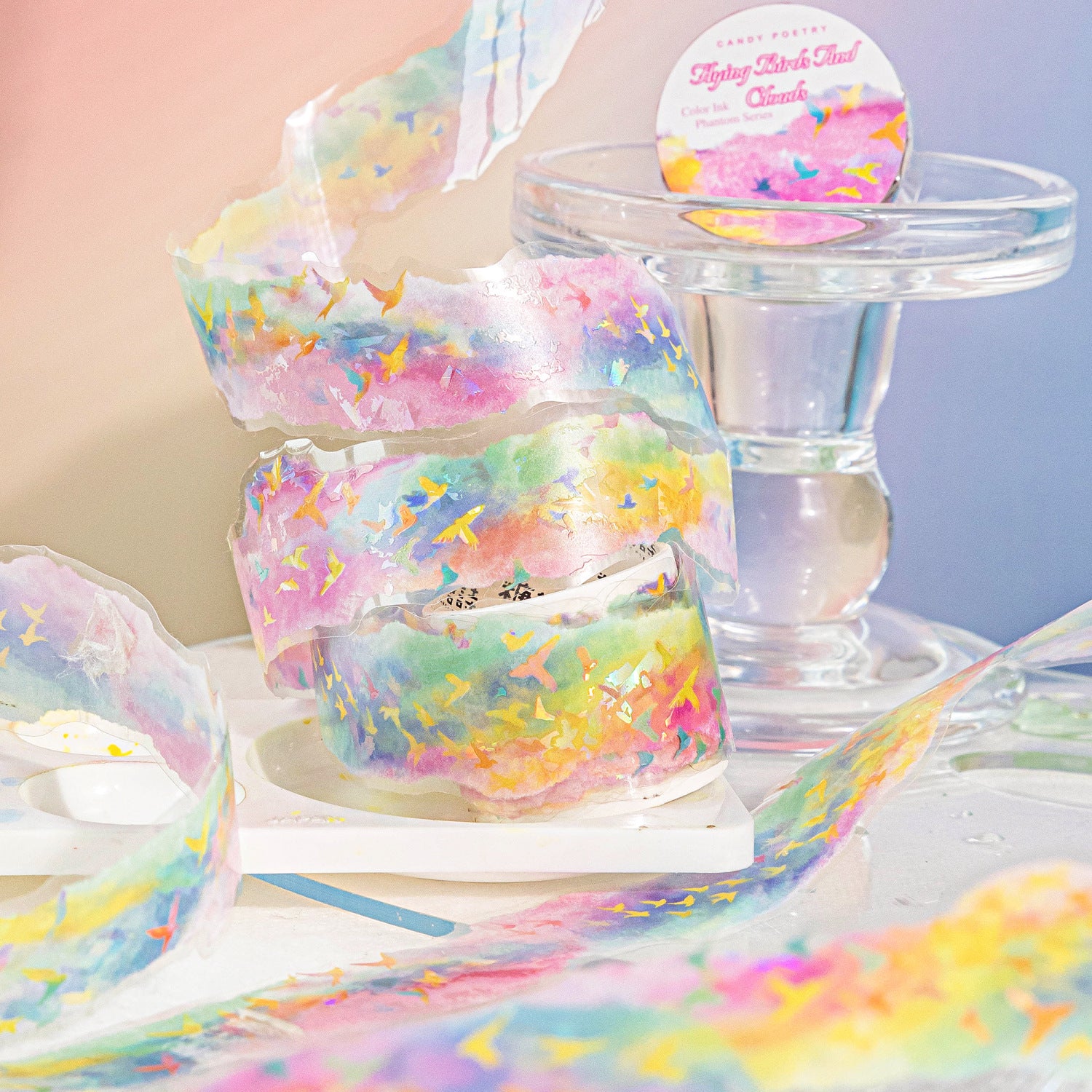 Colorful Ink Mirage PET Tape for journaling and scrapbooking