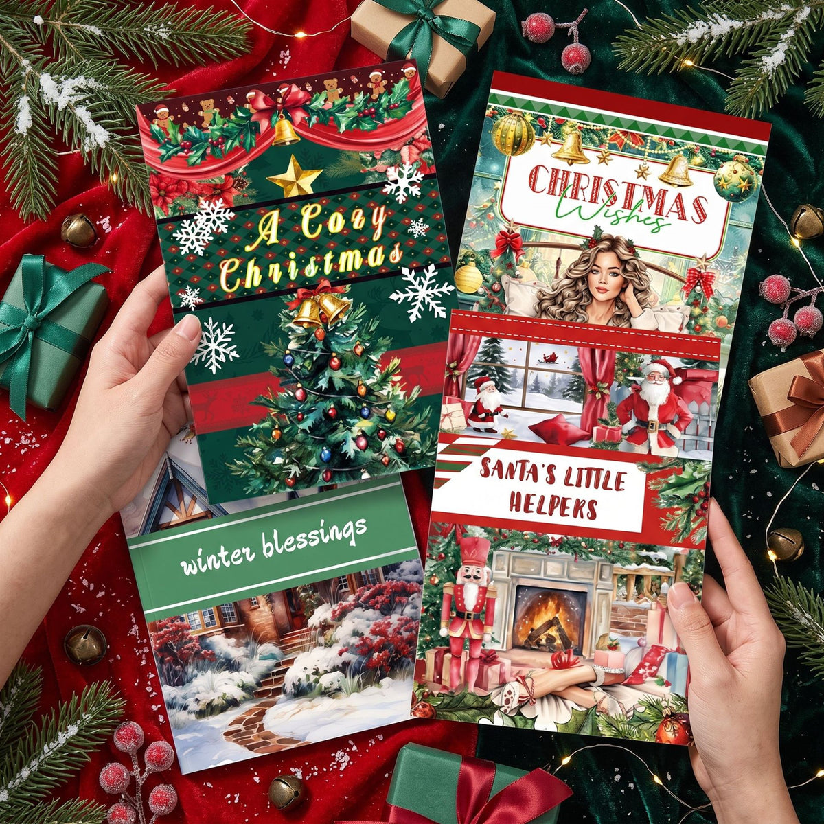 Christmas Theme Vintage Sticker Book