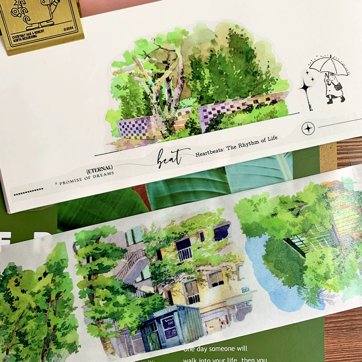 Cityscape Landscaping PET Tape for scrapbooking and Journaling cardmaking