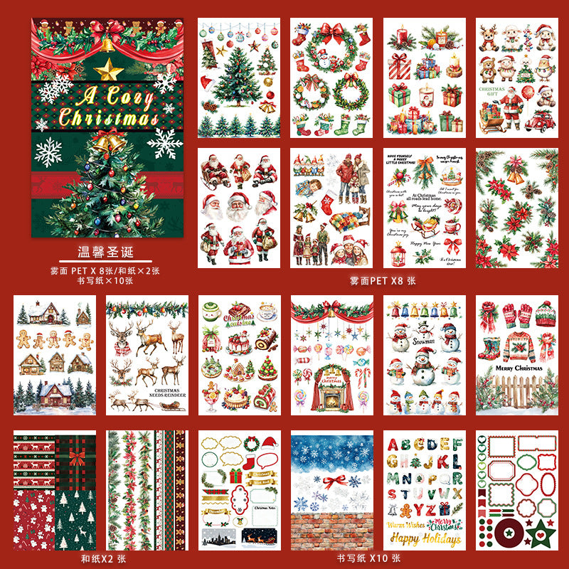 Christmas Theme Vintage Sticker Book