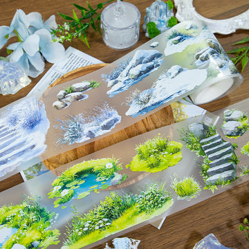 Grassy Stone Steps Landscaping Tape