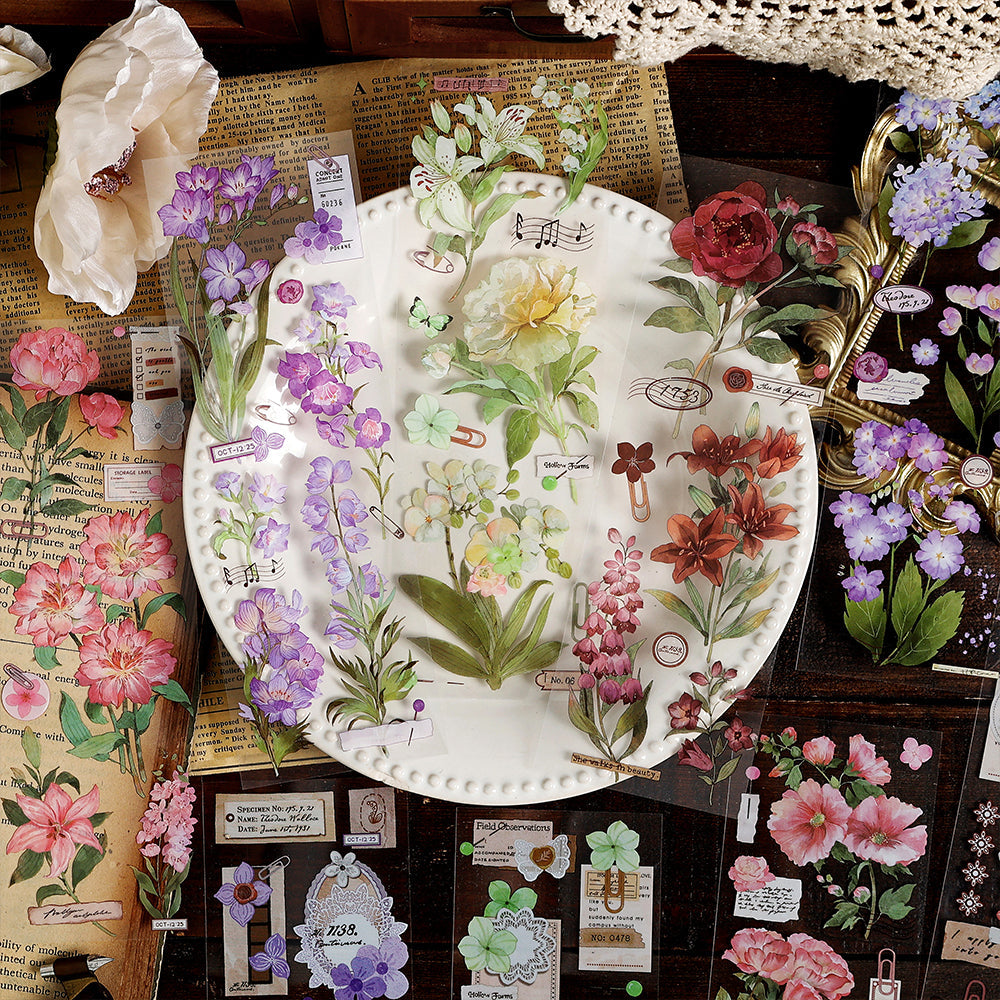 Flowering Letter Tape Sticker