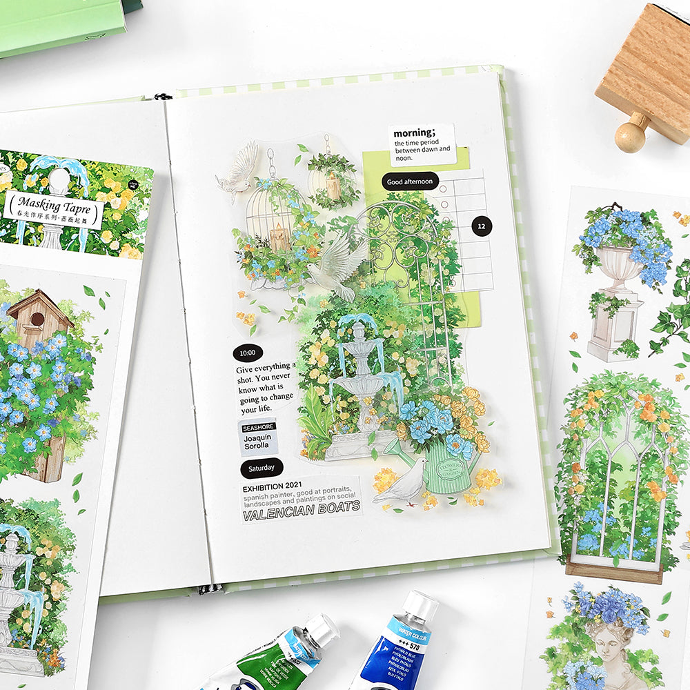 Panoramic Spring Scenery Decorative Tape