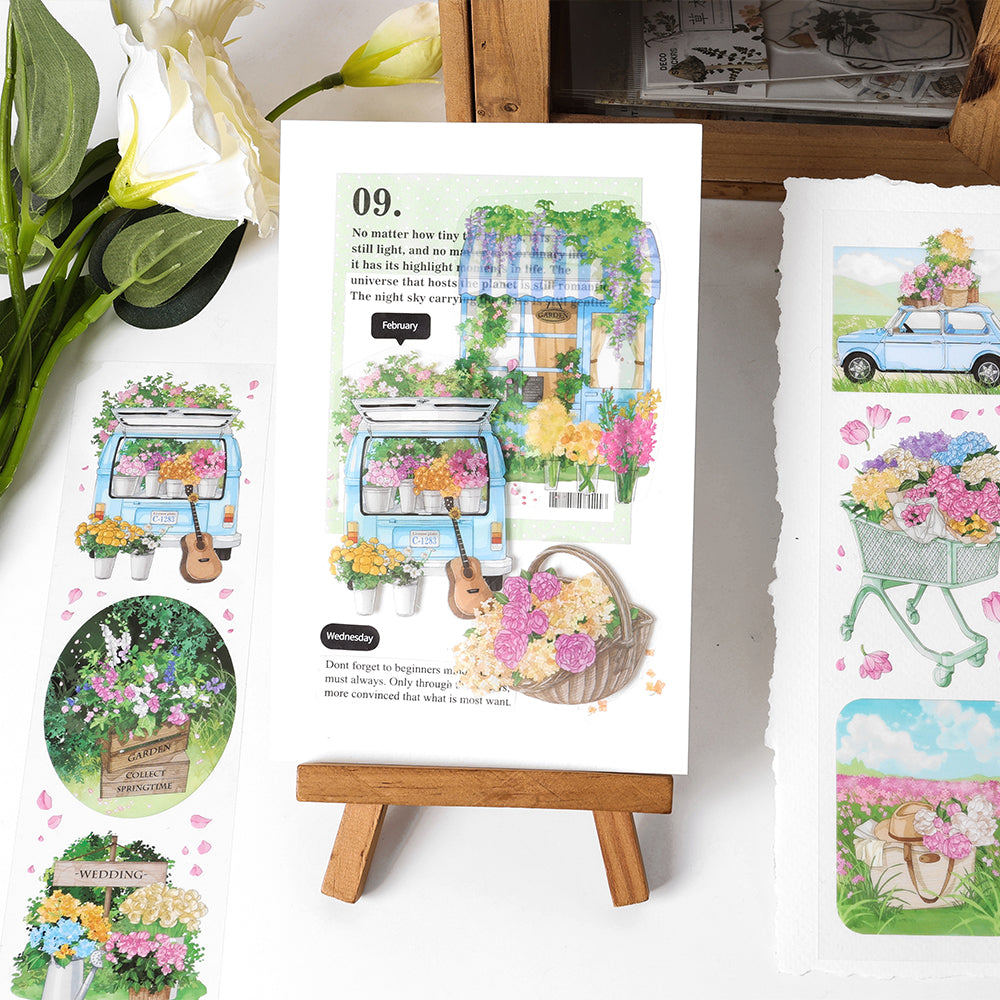 Panoramic Spring Scenery Decorative Tape