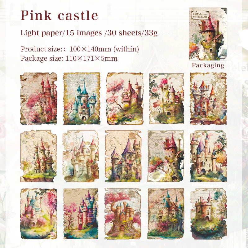 Elf Castle Scrapbook Journal Paper Pack For paper crafts