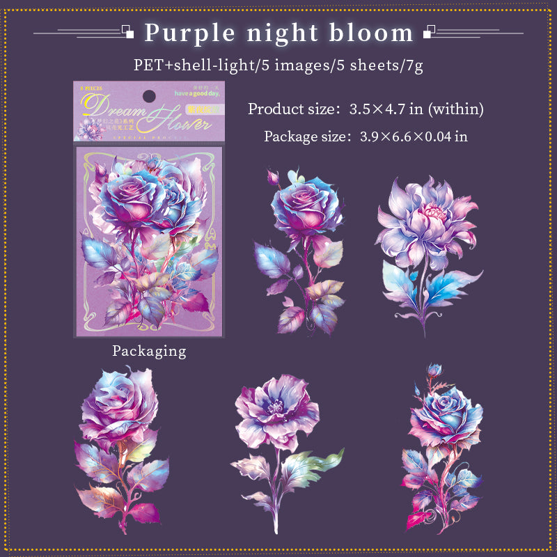 Fantasy Flower PET Sticker